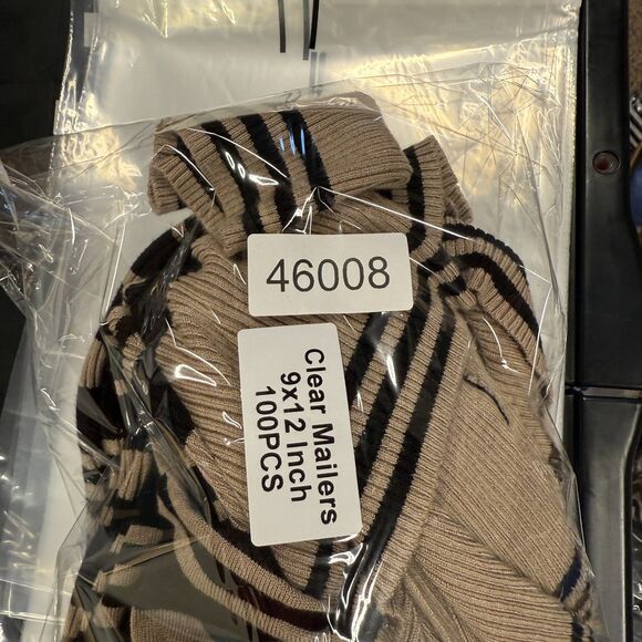 Dana Buchman Cardigan Women L Large Beige Striped Open Front Long Sleeve Rayon - Picture 7 of 7